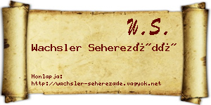 Wachsler Seherezádé névjegykártya